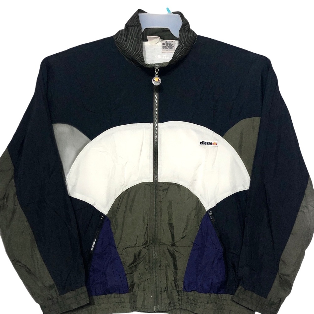 Vtg Ellesse 90s Windbreaker Full Zip Jacket Sz 6